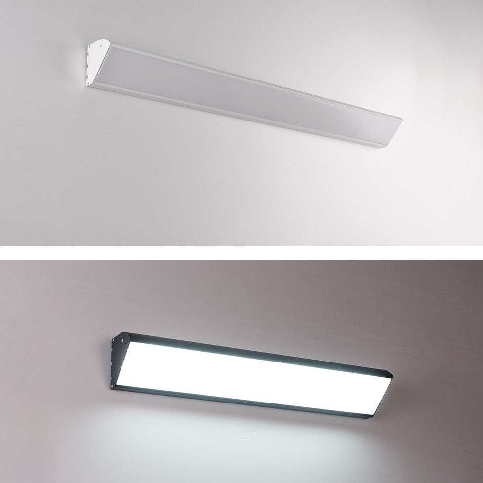 Modern Industrial Waterproof LED Wall Sconce with Rectangular Aluminum Frame and Acrylic Panel for Outdoor Patio