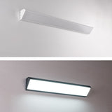 Modern Industrial Waterproof LED Wall Sconce with Rectangular Aluminum Frame and Acrylic Panel for Outdoor Patio