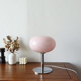 Elegant Nordic Vintage Cream Round Glass 1-Light Table Lamp