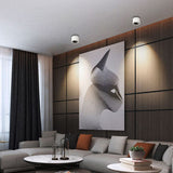 Sleek Modern Round LED Spotlight Flush Mount Ceiling Light, Adjustable