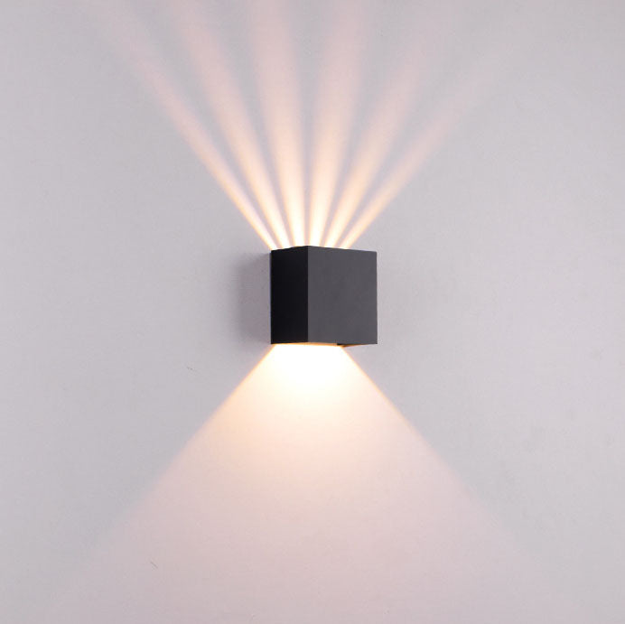 Sleek Modern Solid-Color Aluminum Square LED Outdoor Wall Sconce – Waterproof, Energy-Efficient Outdoor Lighting