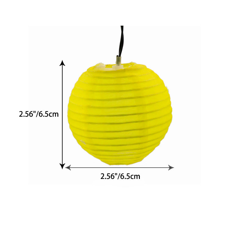 Modern Art Deco Solar Lantern Ball: Waterproof Fabric LED String Lights for Outdoor Patio & Landscape