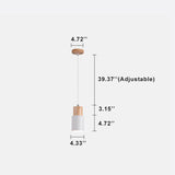 Nordic Macaron Aluminum Cylinder 1-Light LED Pendant Light