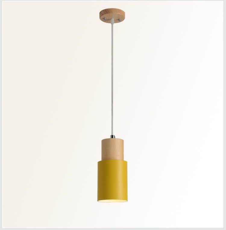 Nordic Macaron Aluminum Cylinder 1-Light LED Pendant Light