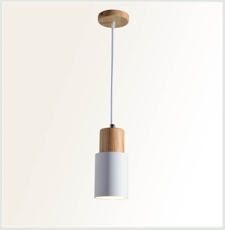 Nordic Macaron Aluminum Cylinder 1-Light LED Pendant Light