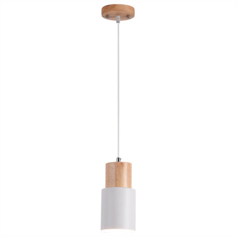 Nordic Macaron Aluminum Cylinder 1-Light LED Pendant Light