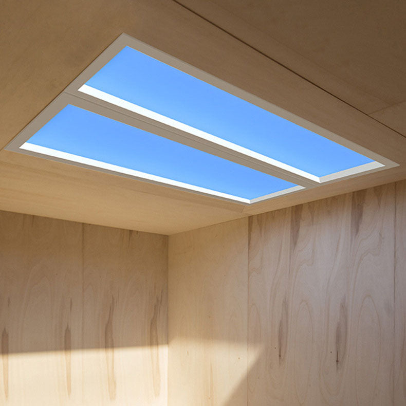 Sleek Modern Smart Blue Sky Aluminum LED Flush-Mount Ceiling Light