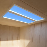 Sleek Modern Smart Blue Sky Aluminum LED Flush-Mount Ceiling Light