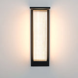 Modern Minimalist Solar LED Outdoor Wall Sconce – Rectangular Stainless Steel & Acrylic, Waterproof Patio Lighting