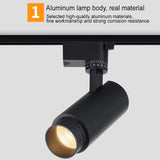 Sleek Modern Minimalist Adjustable Dimmable Spotlight Track Lighting – Tubular LED Flush-Mount, 3/4/5-Light Options for Living Room