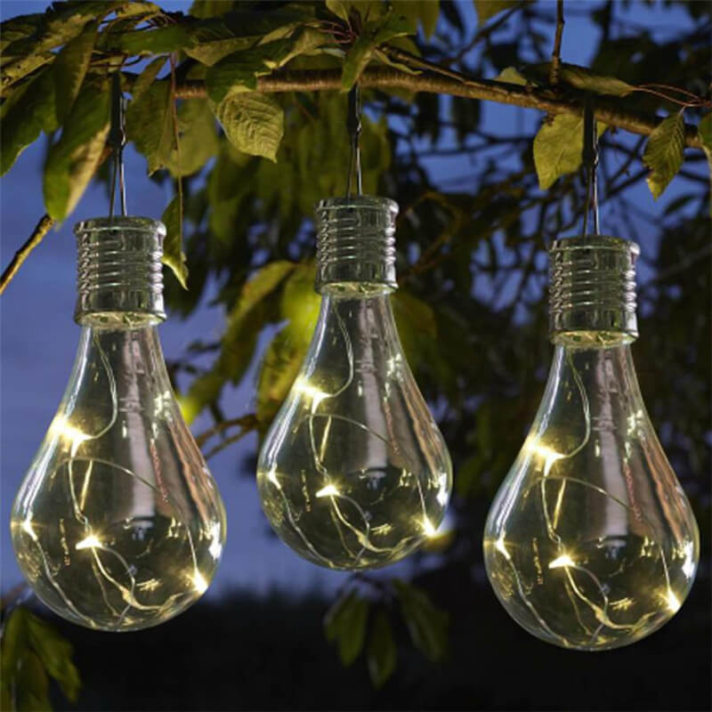 Creative Colorful Plastic Solar LED Outdoor Hanging Lights