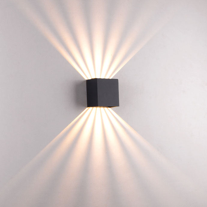 Sleek Modern Solid-Color Aluminum Square LED Outdoor Wall Sconce – Waterproof, Energy-Efficient Outdoor Lighting