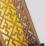 Traditional Chinese Pagoda-Style Brushed Aluminum 1-Light Wall Sconce for Outdoor Patio