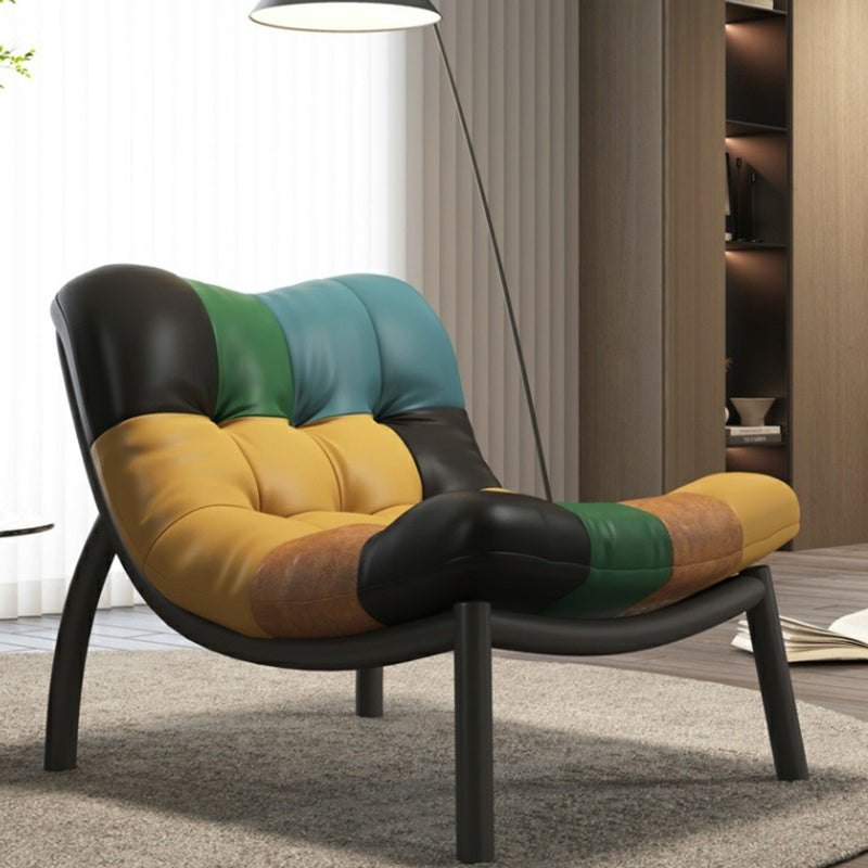 Chic Contemporary Scandinavian Rectangular Sofa - Upholstered in Faux Nappa Leather with a Carbon Steel Frame for Modern Living Rooms