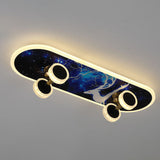 Creative Cartoon Skateboard LED Kids’ Flush Mount Ceiling Light – Acrylic Ceiling Fixture