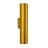 Sleek Aluminum 2-Light Cylindrical Wall Sconce Lamp