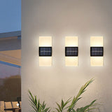 Courtyard Waterproof Acrylic LED Solar Wall Sconce Lamp - Modern Outdoor Lighting