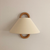 Sleek Contemporary Solid Wood Pleated Semi-Circle 1-Light Wall Sconce Lamp