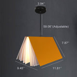 Flying Book Pendant Light – 1-Light with Metal and PVC Book Shade