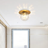 Contemporary Globe 1-Light Semi-Flush Ceiling Light