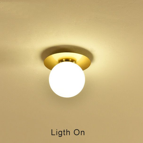 Contemporary Globe 1-Light Semi-Flush Ceiling Light