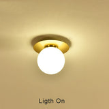 Contemporary Globe 1-Light Semi-Flush Ceiling Light