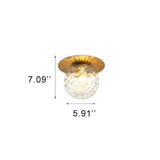 Contemporary Globe 1-Light Semi-Flush Ceiling Light
