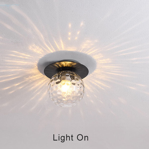 Contemporary Globe 1-Light Semi-Flush Ceiling Light