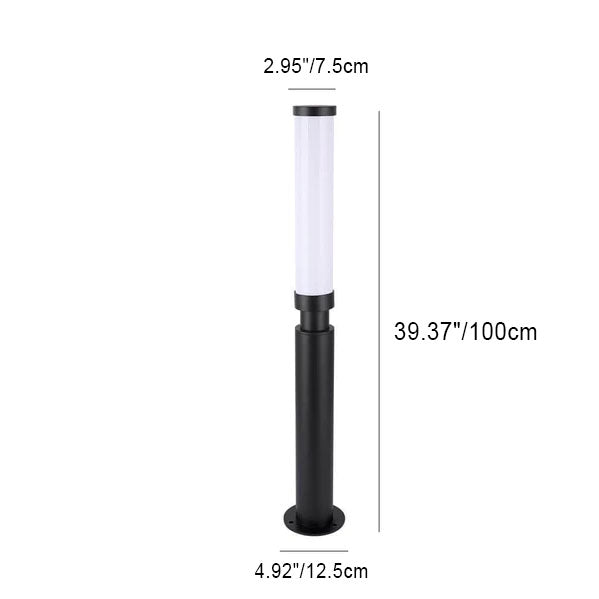 Lipstick-Inspired Modern Acrylic LED Outdoor Floor Lamp – Waterproof, Creative Lawn Lighting