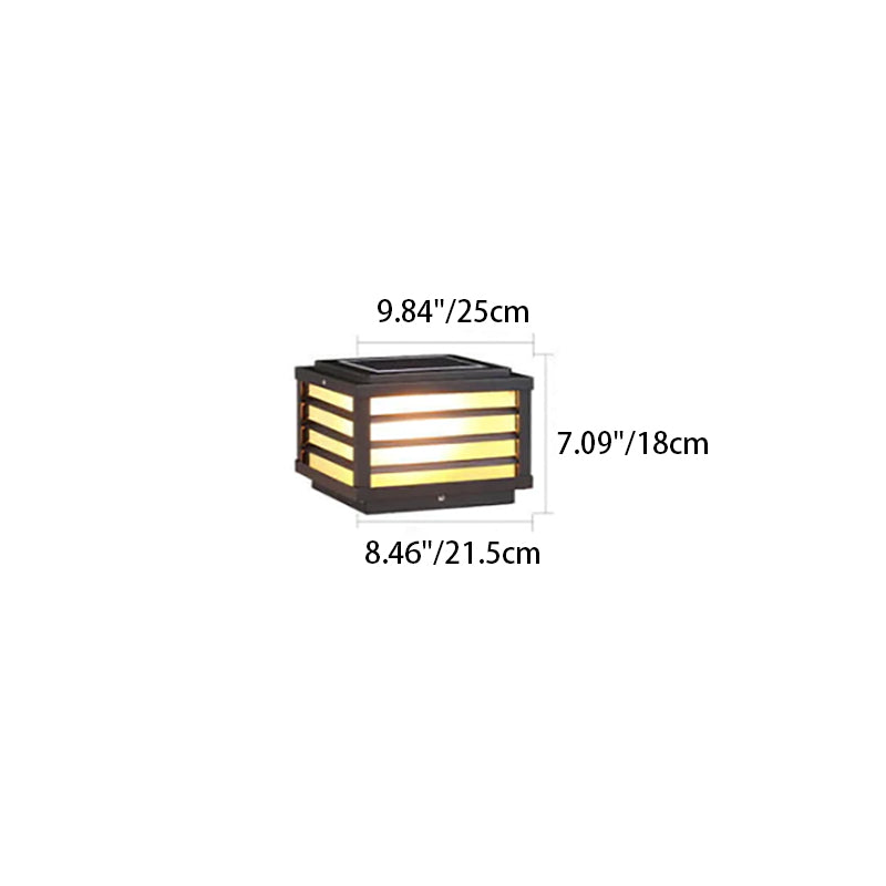 Solar Square Post Cap Light - Outdoor Waterproof Patio Lighting