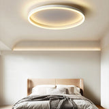 Nordic Minimalist Circular Ring LED Flush Mount Ceiling Light with Iron & Acrylic