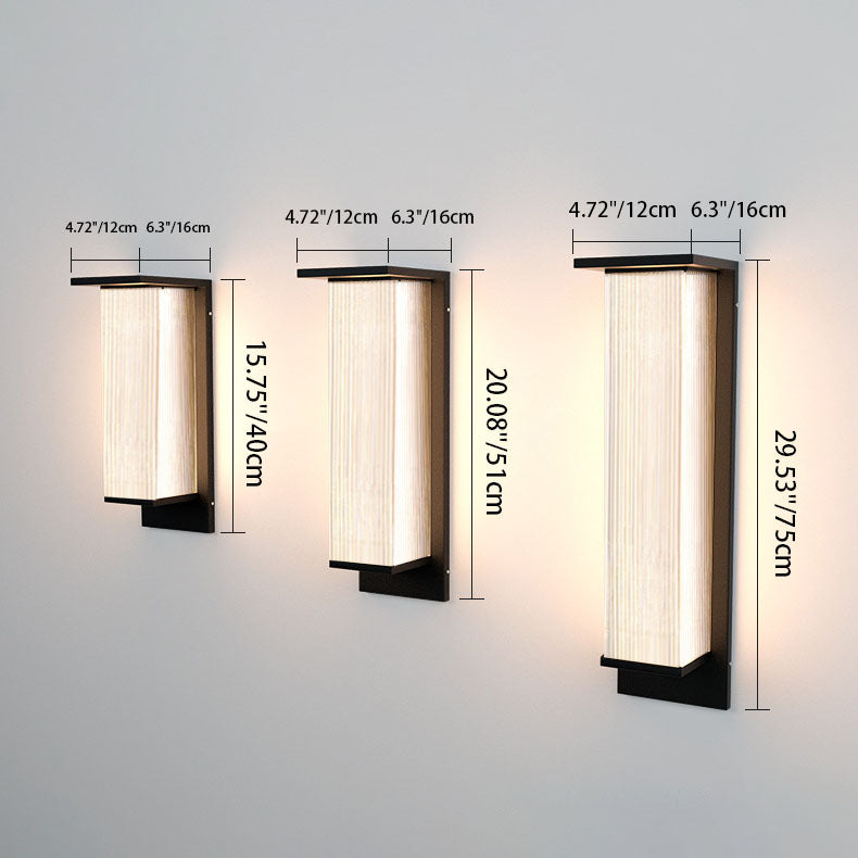 Modern Minimalist Solar LED Outdoor Wall Sconce – Rectangular Stainless Steel & Acrylic, Waterproof Patio Lighting