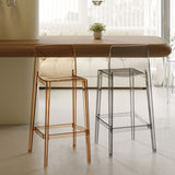 Modern Scandinavian Square Bar Stool with Backrest and Footrest – Ideal Kitchen Seating