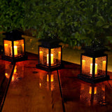Solar-Powered Vintage Candle Lantern with LED — Outdoor Hanging Light