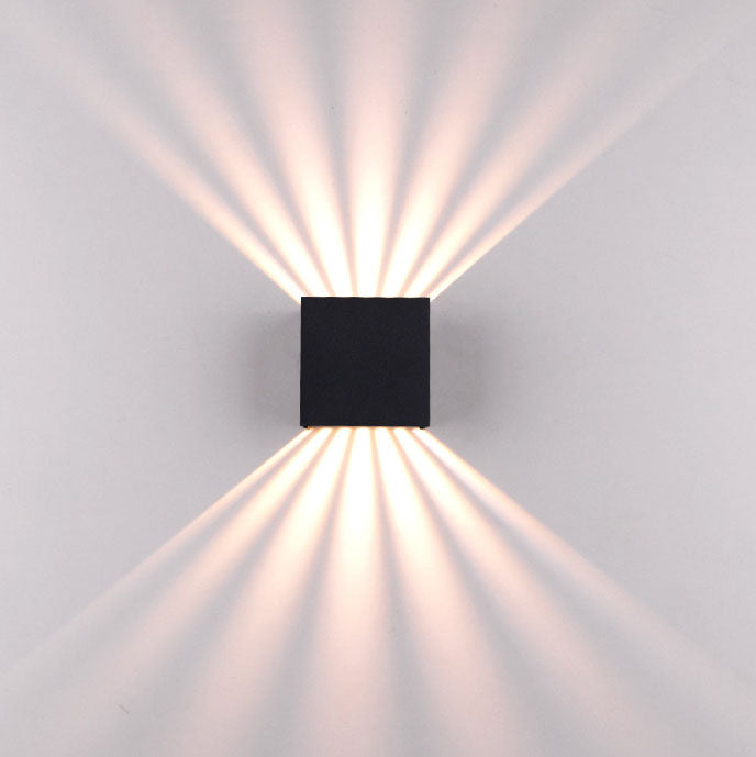 Sleek Modern Solid-Color Aluminum Square LED Outdoor Wall Sconce – Waterproof, Energy-Efficient Outdoor Lighting