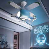 Charming Cartoon Aircraft LED Ceiling Fan Light with Downrods