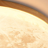 Nordic Minimalist Moon-Round LED Flush-Mount Ceiling Light with PVC Diffuser
