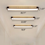 Nordic Minimalist Long LED Flush-Mount Ceiling Light — Sleek, Modern Ceiling Fixture