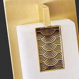 Elegant Modern-Transitional Rectangular Copper-Marble LED Outdoor Wall Sconce Lamp for Patio