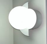 Modern Minimalist Glass Sphere Wall Sconce Lamp with Colorful Semicircle Design - 1-Light