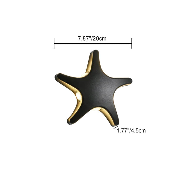 Aluminum Starfish LED Waterproof Outdoor Wall Sconce – Contemporary Patio Lighting