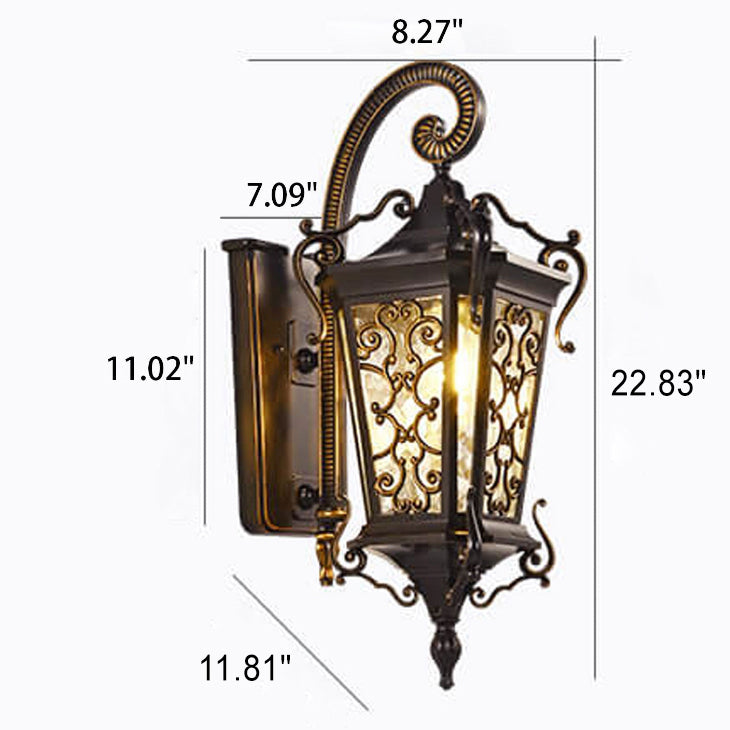 European Palace Outdoor Waterproof 1-Light Wall Sconce Lamp – Elegant Exterior Lighting