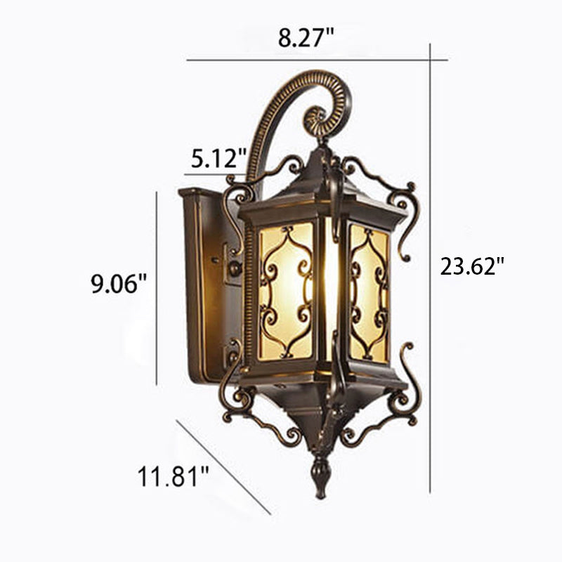 European Palace Outdoor Waterproof 1-Light Wall Sconce Lamp – Elegant Exterior Lighting