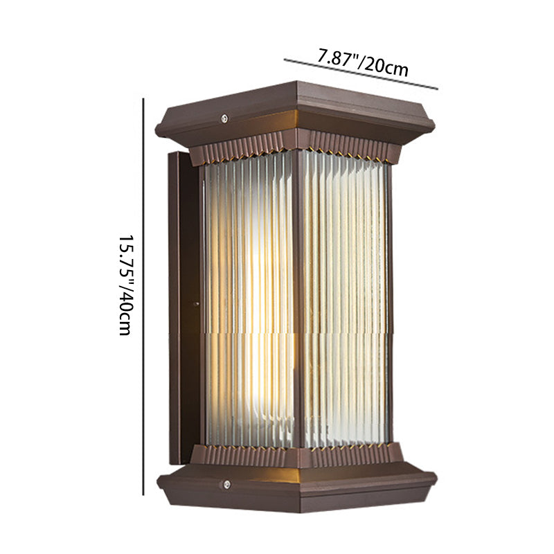 Modern Minimalist Waterproof Outdoor Wall Sconce - Rectangle Aluminum & Glass, 1/2 Light, Perfect for Garden