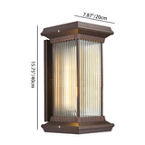 Modern Minimalist Waterproof Outdoor Wall Sconce - Rectangle Aluminum & Glass, 1/2 Light, Perfect for Garden