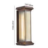 Modern Minimalist Waterproof Outdoor Wall Sconce - Rectangle Aluminum & Glass, 1/2 Light, Perfect for Garden