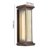 Modern Minimalist Waterproof Outdoor Wall Sconce - Rectangle Aluminum & Glass, 1/2 Light, Perfect for Garden
