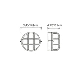 Weatherproof Contemporary Industrial Aluminum 1-Light Wall Sconce with Frosted Round Glass for Outdoor Patio Lighting