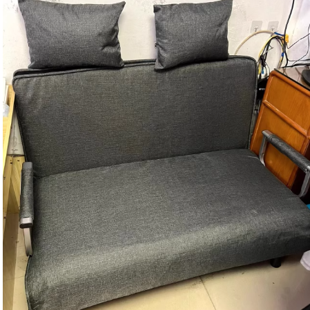 Modern Simplicity Foldable Rectangular Sofa Bed — Wood Frame with Cotton-Linen Upholstery and Foam Cushions for Living Room