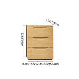 Traditional Japanese-Style Rectangular Nightstand with Rubber Wood & Metal – 2/3-Drawer Bedside Table